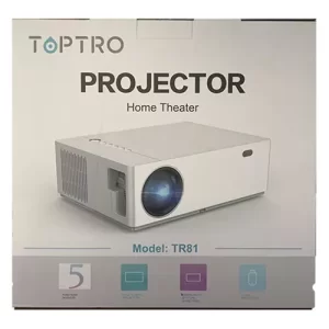 ویدیو پروژکتور برند TOPTRO مدل TR81بلوتوث وایفای نمایشگر 350 اینچی