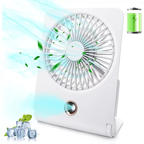 پنکه رومیزی و دیواری با اسپری آب مدل USB شارژی