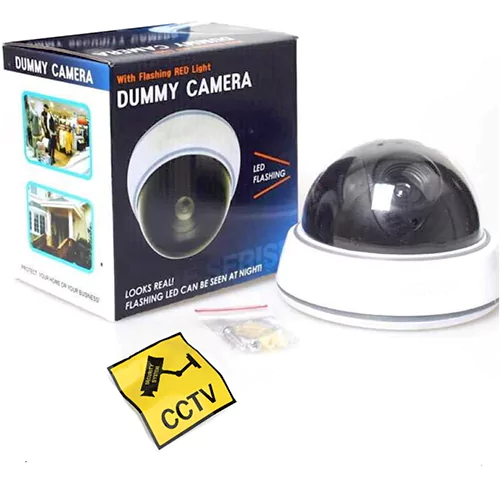 ماکت دوربین مدار بسته دام با چراغ LED چشمک زن Dummy Dome CCTV